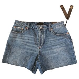 NWT House of Harlow High Rise Mom Midi Cut Off Denim Jean Shorts Size 29 (8)